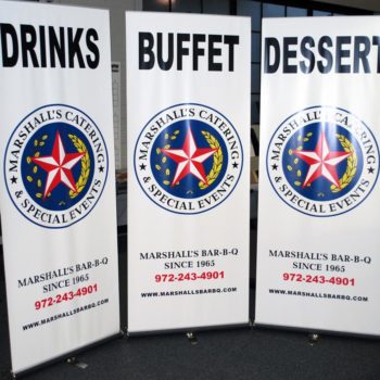 Marshall's Catering & Special Events retractable banner stands