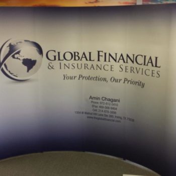 Global Financial & Insurance Services trade show display