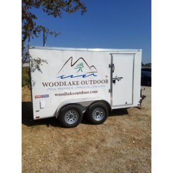 Woodlake Outdoor wrap on trailer
