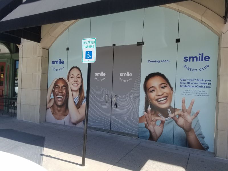 Smile direct club coming soon outdoor wall signage