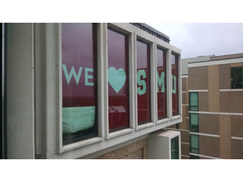 We love SMU window banners