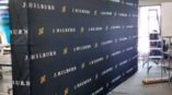Black step and repeat banner