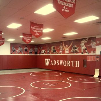 Wadsworth school wrestling gym graphics