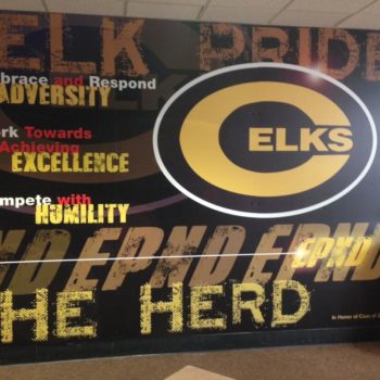Elks wall graphic
