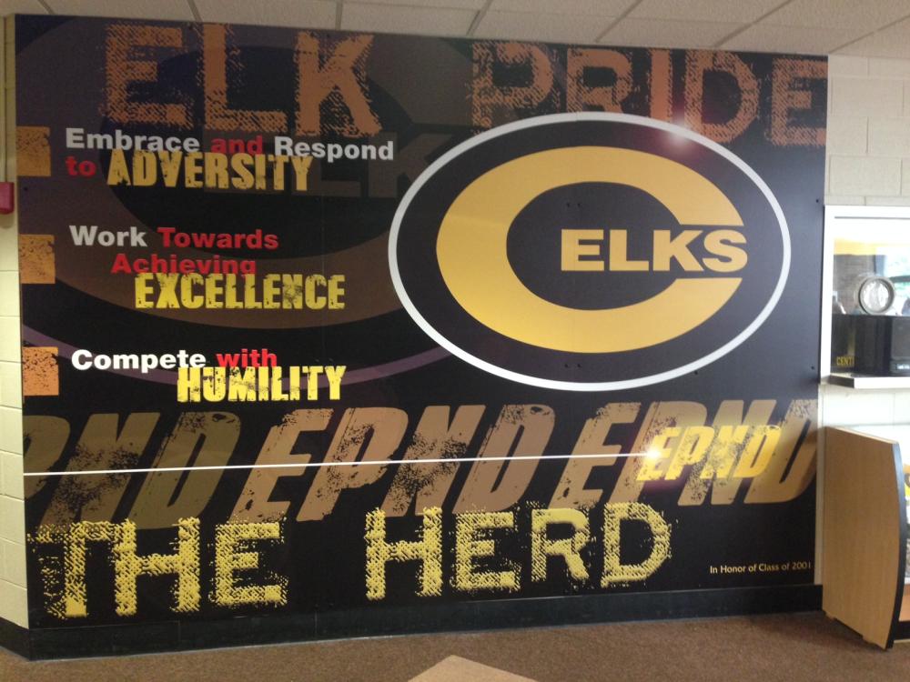 Elks wall graphic