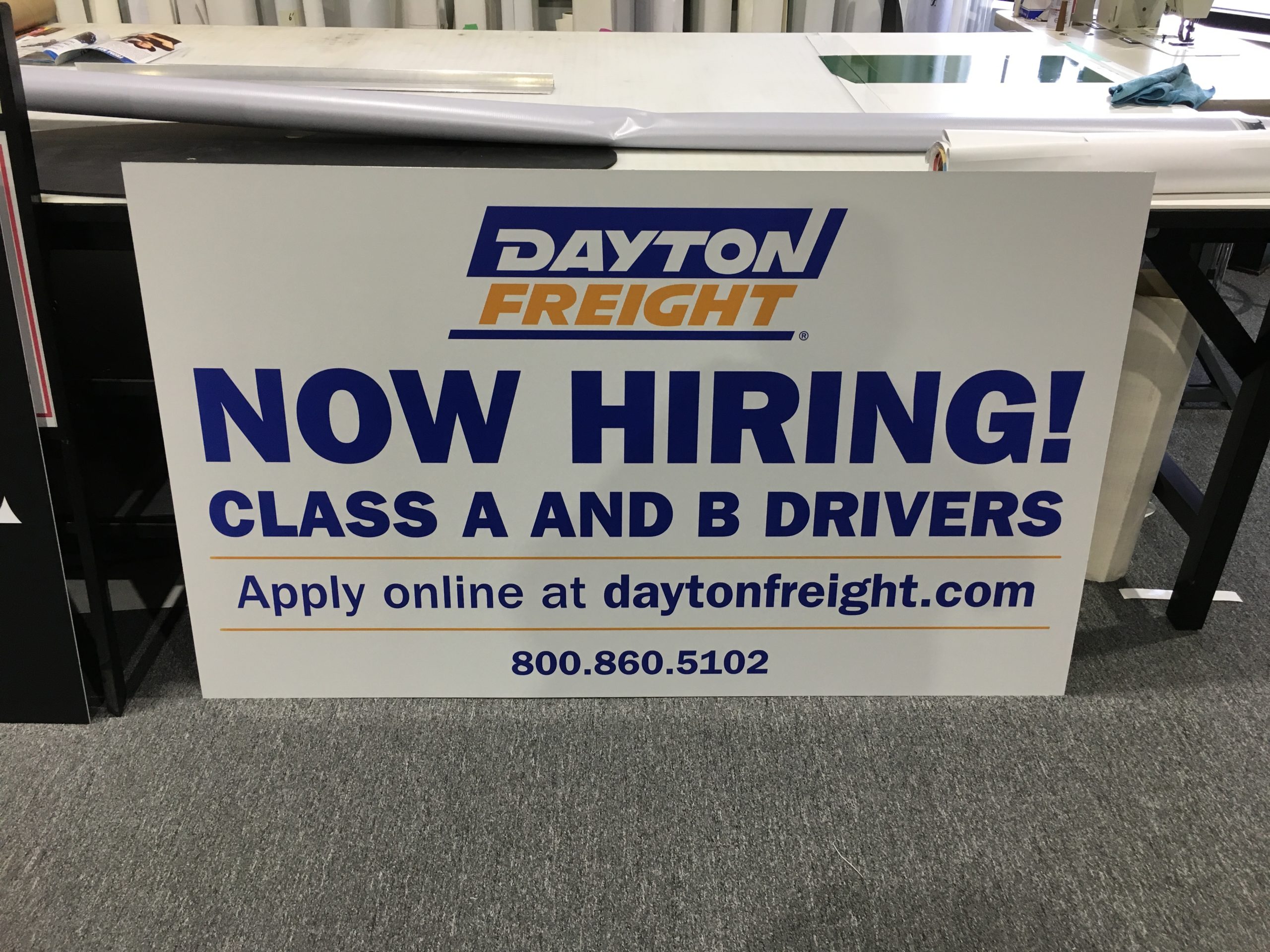 Dayton Freight Hiring Signs