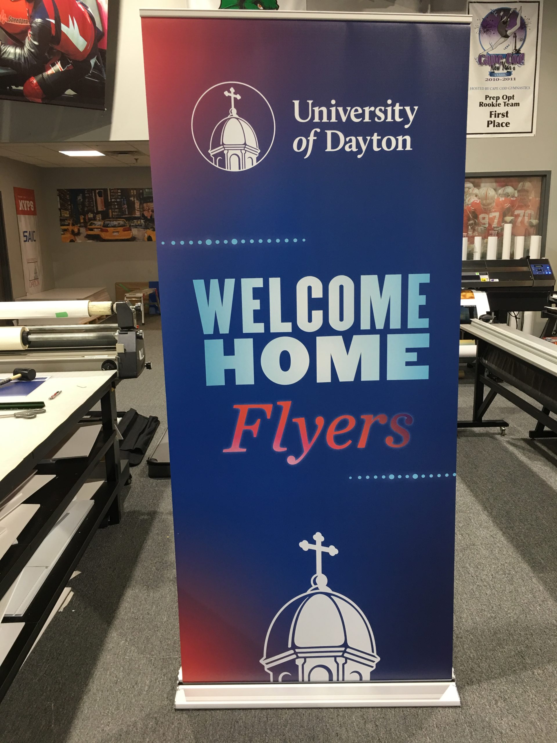 University of Dayton Welcom Home Sign