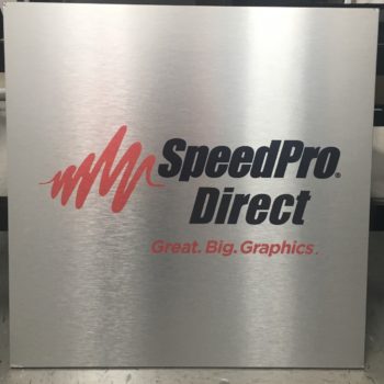 SpeedPro Direct metal sign