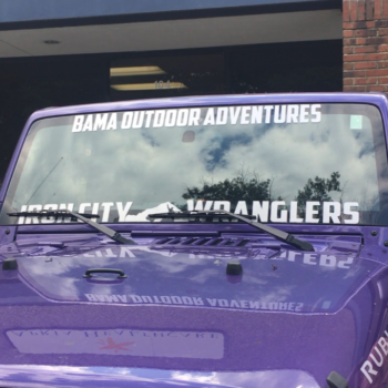 Purple Jeep windshield decal