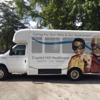 Capitol Hill Healthcare bus wrap
