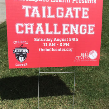 Tailgate challenge lawn sign