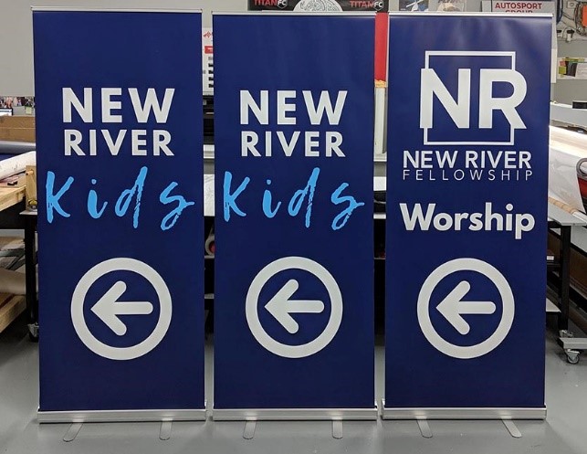 New River Fellowship pop up banners