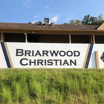 Briarwood Christian School outdoor wall graphic
