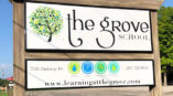 The grove school outdoor sign  