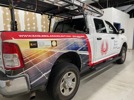 Eagle Solar Truck Wrap
