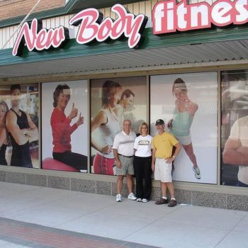 New Body Fitness window graphics