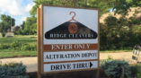 Ridge Cleaners directional sign