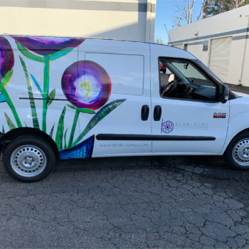 Floral vehicle wrap