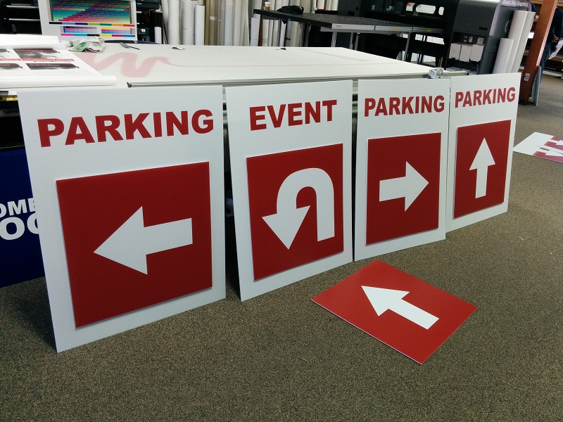 Parking directional signage