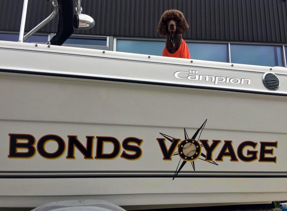 Bonds Voyage boat decal