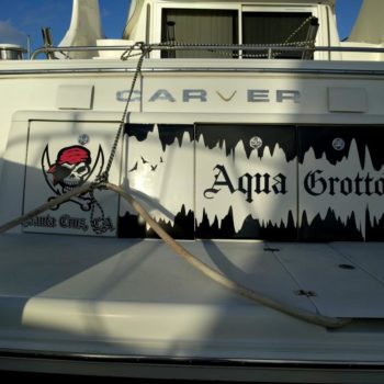 Aqua Grotto boat decal