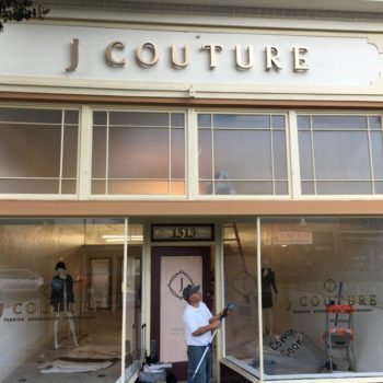 J Coutour outdoor signage