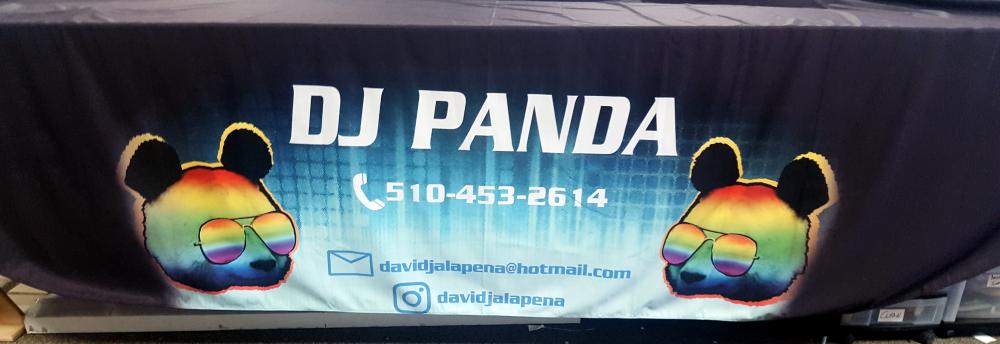 DJ Panda printed table covering