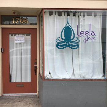 Leela Yoga window graphic