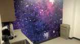 purple galaxy wall mural
