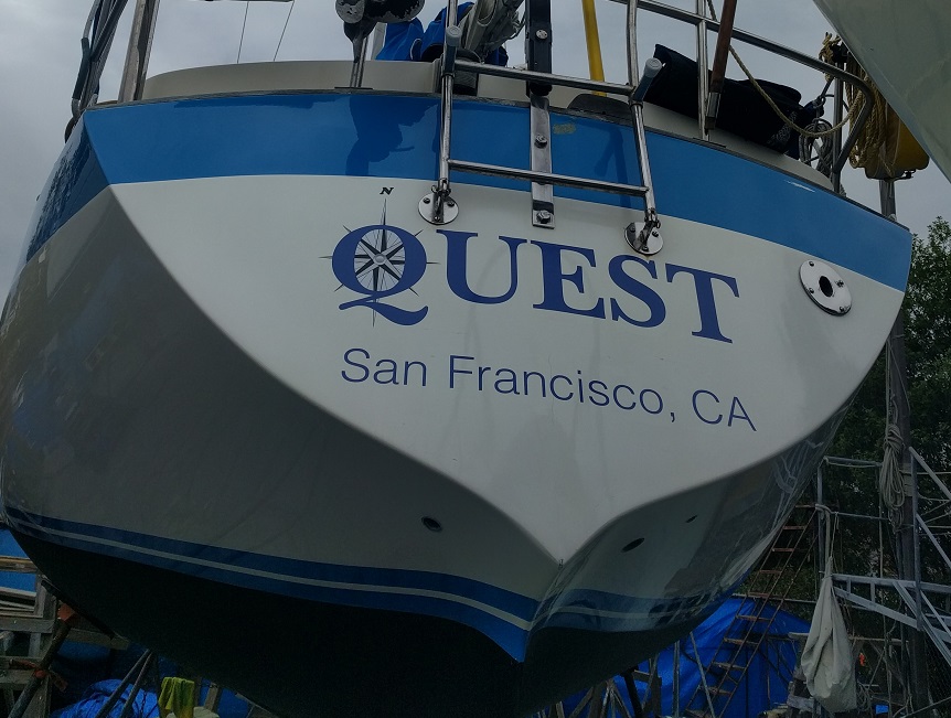Quest boat decal