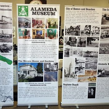 Alameda Museum standing banners