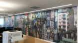 Cityscape office wall mural