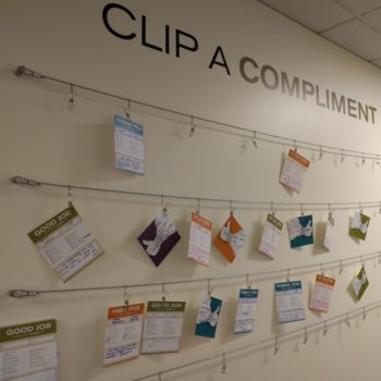 clip a compliment board office graphics