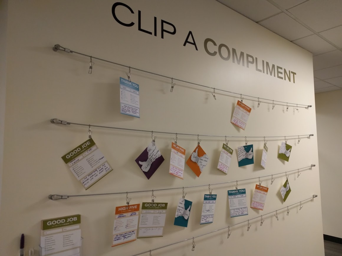 clip a compliment board office graphics