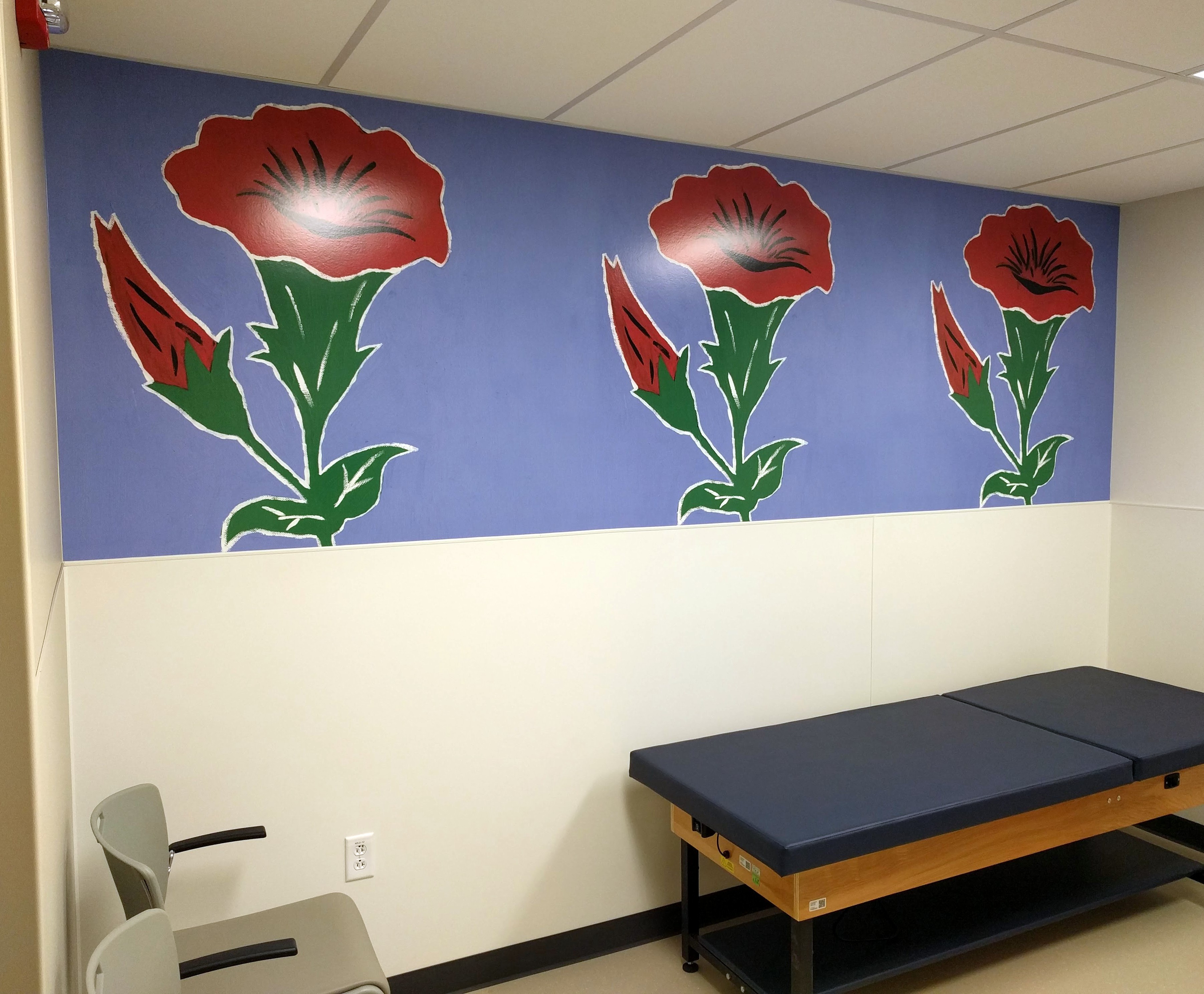 exam room wall mural at UCSF children's hospital