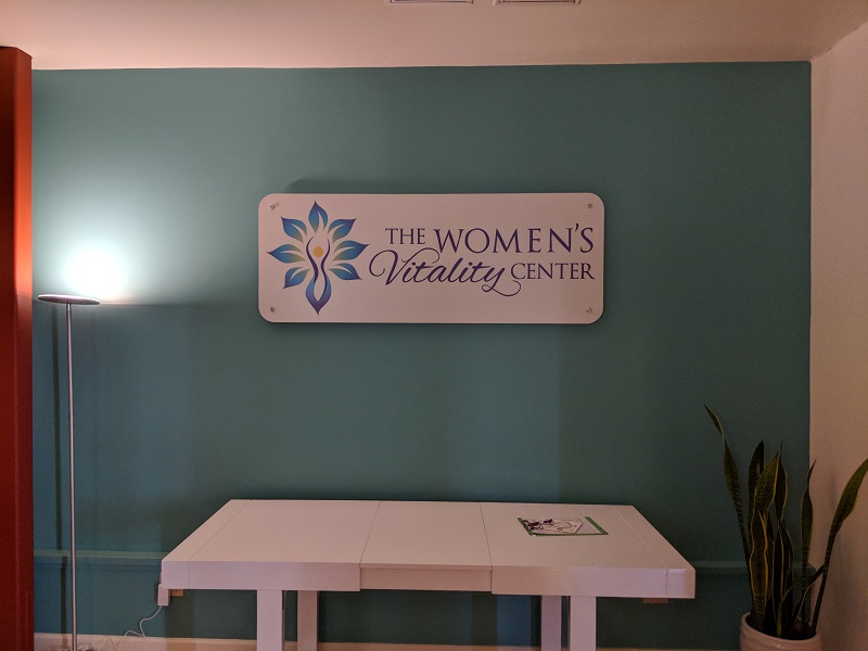 The Women's Vitality Center wall sign