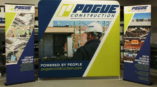 Custom made banner ads and signs for Pogue Construction.