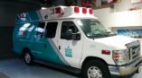 A custom wrapped design made by Speed Pro Imaging on an ambulance.