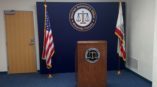 A custom made backdrop for the Alameda County District Attorney's Office.