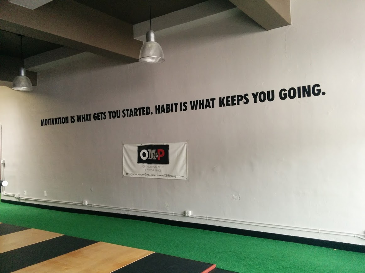 A full custom wall mural for Optimum Movement made by Speed Pro Imaging.