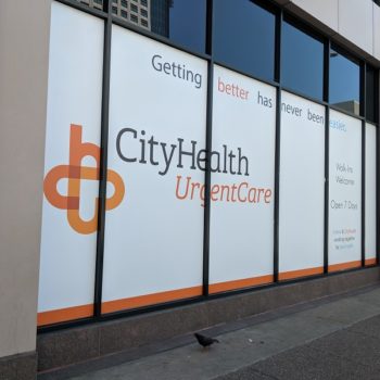 CityHealth Urgent Care window graphics