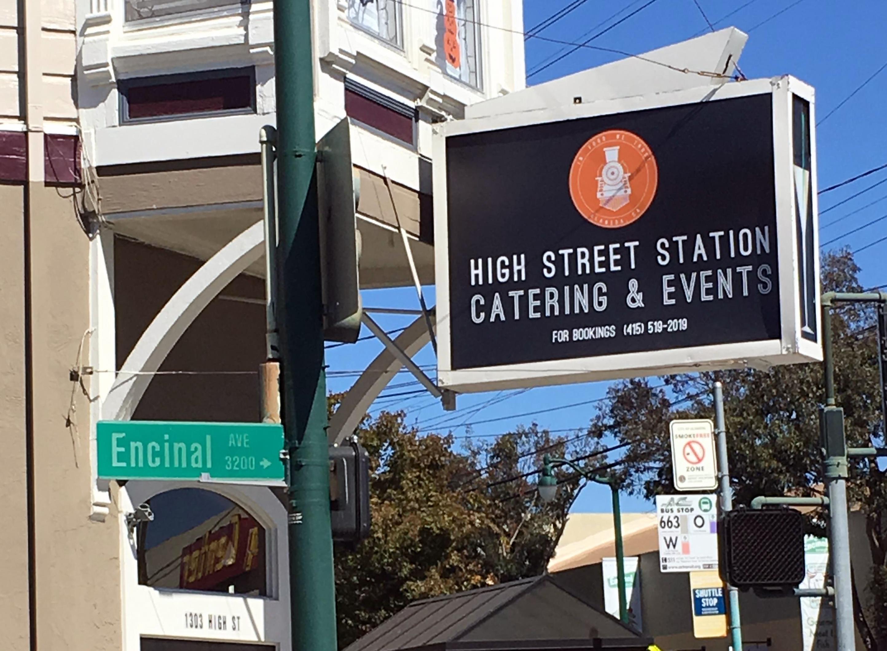 High Street Station outdoor sign