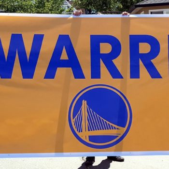 Warriors custom banner alameda ca