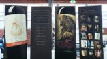 retractable banner stands for winery tradeshow display