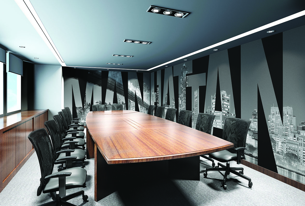 custom conference room wall mural