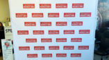 East Bay Express printed fabric backdrop for event