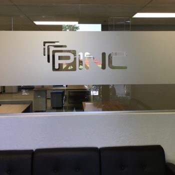 PINC etched cubicle glass