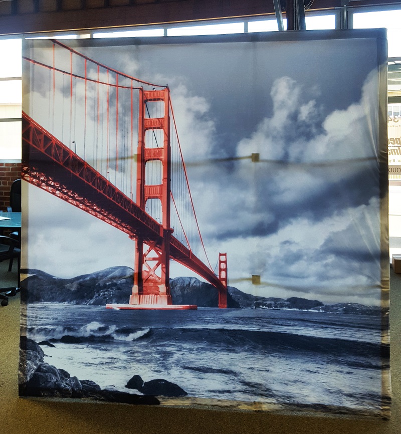 SF salt company custom dye sublimation printed fabric backdrop for events