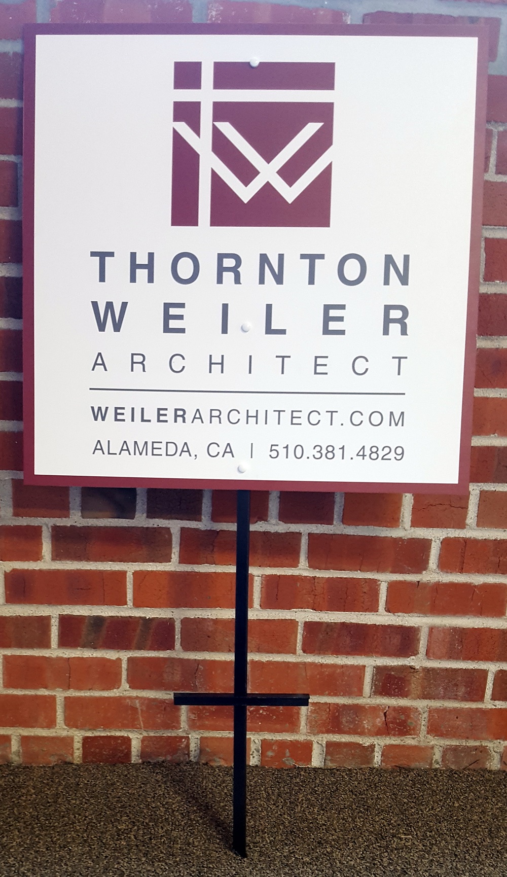 thornton weiler architect yard signs