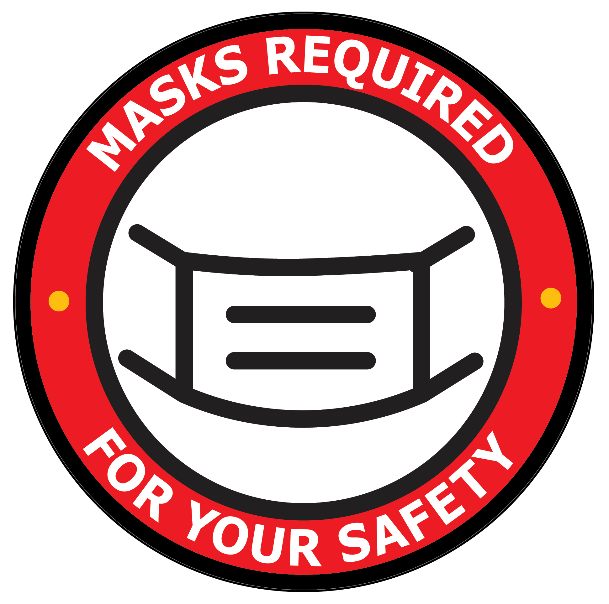 Mask Required Decal 12" x 12"